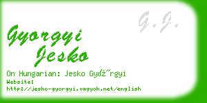 gyorgyi jesko business card